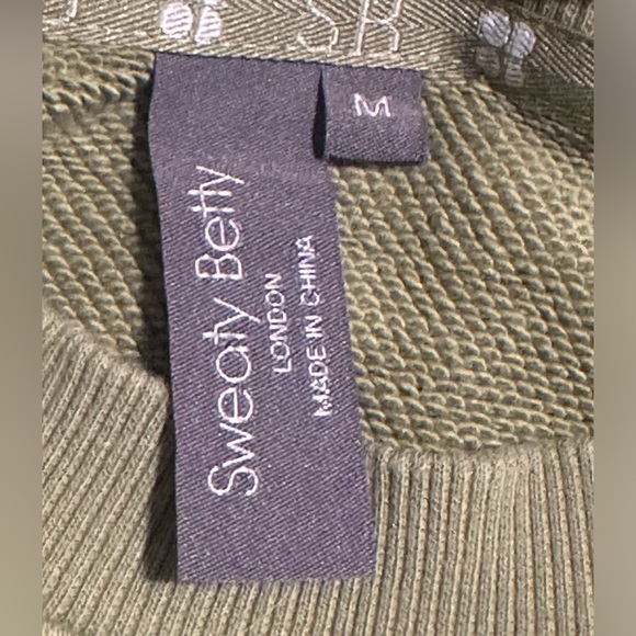 Green Sweaty Betty Essentials Sweatshirt Medium - Picture 7 of 8
